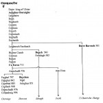 Traditional Genealogy Chart of the Ossraige Septs from Aonghus Ossraighe by David Austin Larkin