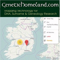 See www.GeneticHomeland.com Mapping technology for DNA, Surname & Genealogy Research